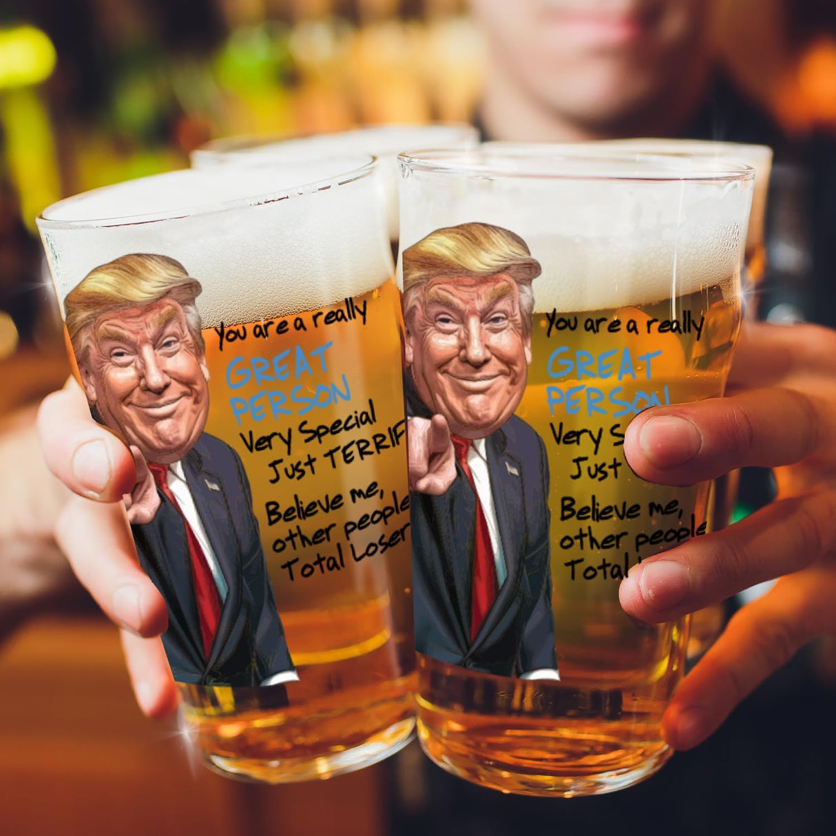 Great Person Funny Gift for Dad from Daughter, Son - Dad Gifts - Birthday Gifts for Dad - Dad Birthday Gift Ideas - Cool Gifts for Dad - Present for Dad 16 oz Pint Glass Beer Glass