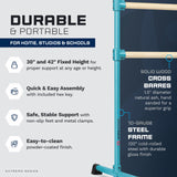 VITA Barre Portable Freestanding Double Ballet Barre, Extreme, Wood | Fixed Height, Made in USA, Home or Gym Exercise Equipment for Kids & Adults | Dance, Fitness, Pilates