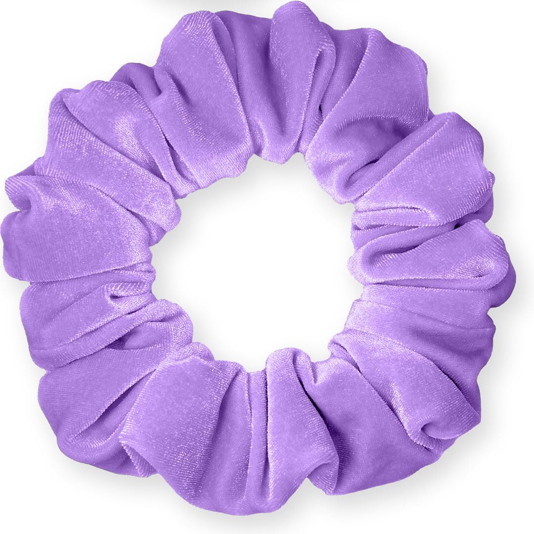 Velvet Scrunchies Jumbo Size Plush Big Ponytail Holders Thick Braided Locked Hair Big Made in the USA Green Pine