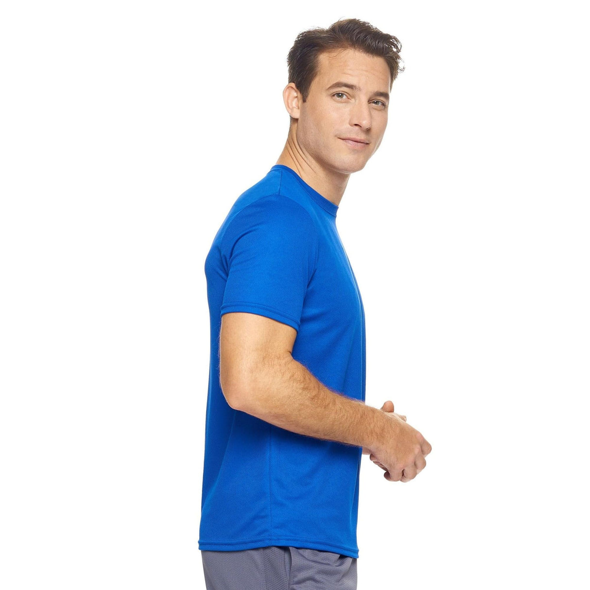 Expert Brand USA-Made Men's Oxymesh Crewneck Short Sleeve Active T-Shirt for Sports Hiking Running Gym