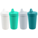 Re-Play Made in USA 10 Oz. Sippy Cups for Toddlers, Pack of 4 - Reusable Spill Proof Cups for Kids, Dishwasher/Microwave Safe - Hard Spout Sippy Cups for Toddlers 3.13" x 6.25", Desert Roses