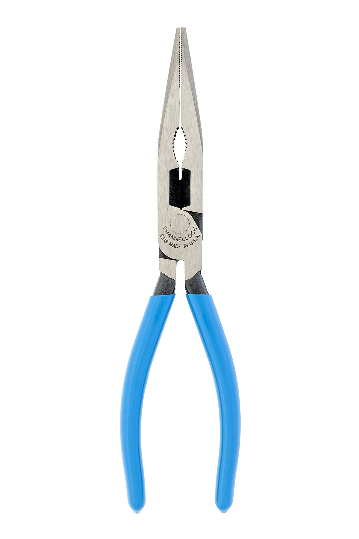 Channellock 326 6-Inch Long Nose Plier with Side Cutter, Blue