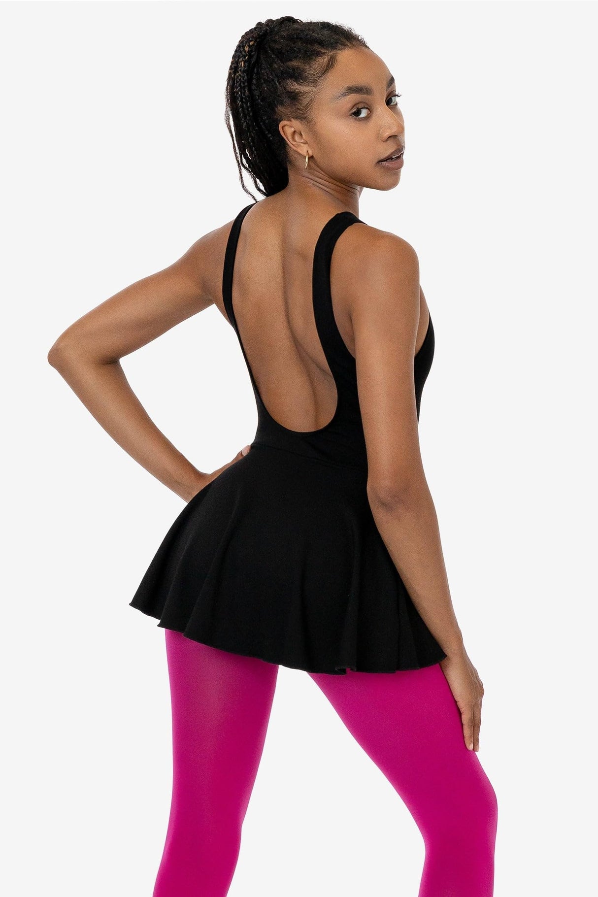 Los Angeles Apparel Ponte Boatneck Ballerina Skirted Leotard
