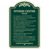 Sigo Signs, Fitness Center Rules Use Equipment at Your Own Risk Décor Sign, Green Light, 12x18 Inches, ACM, Fade Resistant, Made in USA