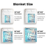 Custom Blanket with Name, Soft Cozy Personalized Name Blankets for Kids, Girls, Boys, Adults, Customized Christmas Blanket for Women, Men, Newborn, New Mom, Red Colors, Made in USA