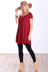 Popana Short Sleeve Tunic Tops to Wear with Leggings Made in USA Short Sleeve Shirts for Women - Loose Fit Womens Summer Tops