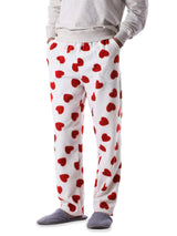 Made in USA Mens Premium Pajama Pants with Print Pattern Knit Fleece Lounge PJ Botton with Pockets