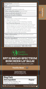 USDA Organic Lip Balm 6-Pack by Earth's Daughter Stocking Stuffers - Fruit Flavors, Beeswax, Coconut Oil, Vitamin E - Best Lip Repair Chapstick for Dry Cracked Lips - Moisturizing Lip Care