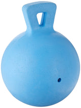 Jolly Pets Tug-n-Toss Heavy Duty Dog Toy Ball with Handle, 8 Inches/Large, Blueberry