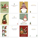 Painted Kraft Style Holiday Cards / 24 Modern Christmas Note Cards With White Envelopes / 4 5/8" x 6 1/4" Illustrated Faux Kraft Greeting Cards / 6 Cheery Winter Designs/Made In The USA