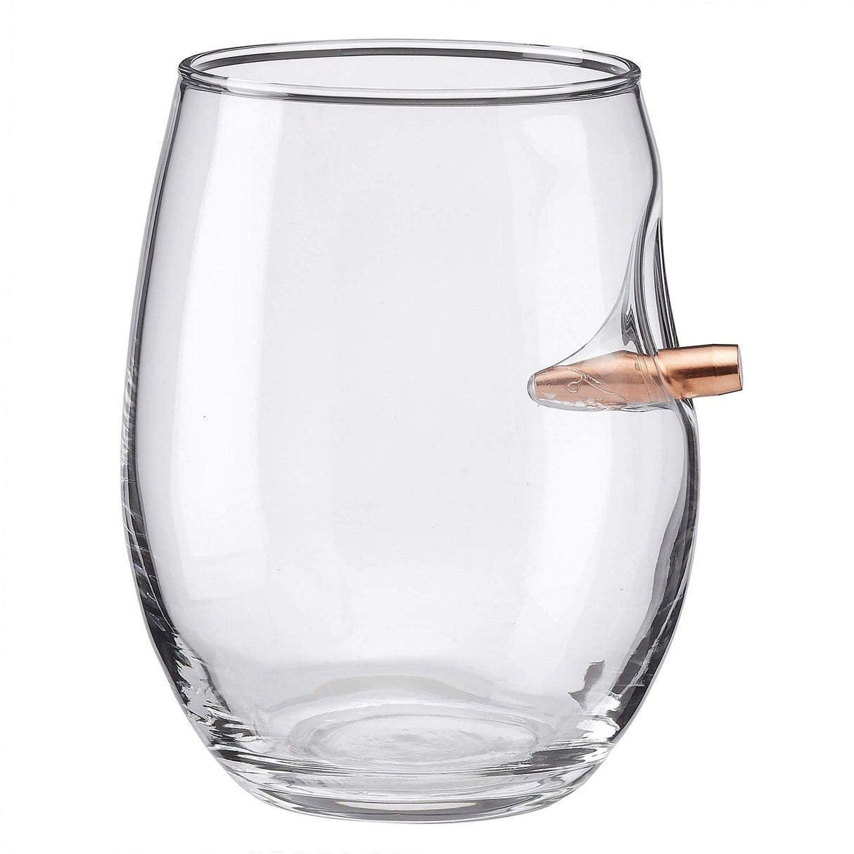 BenShot Bulletproof Wine Glass with real bullet