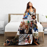 Custom Blanket with Picture Made in USA,Personalized Photo Blanket Throw Photo Blankets for Family Friends Pets,50"x60"