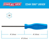 CHANNELLOCK T254H T25 x 4-inch Professional Torx Screwdriver, Magnetic Tip, Made in USA, Molded Tri-Lobe Grip