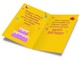 Prime Greetings Friend Birthday Card, Made in America, Eco-Friendly, Thick Card Stock with Premium Envelope 5in x 7.75in, Packaged in Protective Mailer