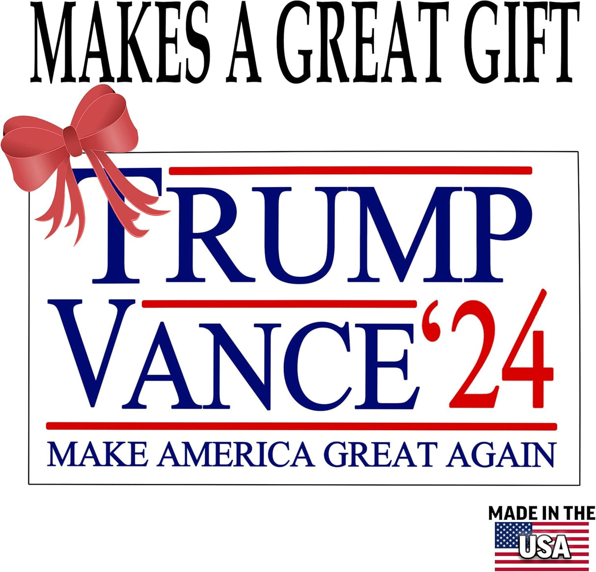Rogue River Tactical Trump Vance 2024 Presidential Election Bumper Sticker Car Decal Conservative Republican USA Election Political Sticker