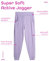 Sweet Hearts Girls' Sweatpants - 3 Pack Performance Jogger Pants with Pockets - High Waisted Jogger Sweatpants: Made in USA