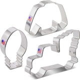 Christmas Trends Cookie Cutters 3-Pc. Set Made in the USA by Ann Clark, Vintage Truck with Tree, Lightbulb, Ugly Sweater