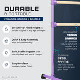 VITA Barre Portable Freestanding Double Ballet Barre, Extreme, Wood | Fixed Height, Made in USA, Home or Gym Exercise Equipment for Kids & Adults | Dance, Fitness, Pilates