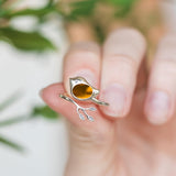 Bottled Up Designs Handmade Little Bird Ring, Recycled Antique Bottles, Sterling Silver, Eco Friendly, Made in USA, Birthday Gifts, Mothers Day, Women, Anniversary (Red Beer Bottle)