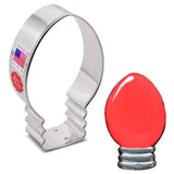 Christmas Lights/Light Bulb Cookie Cutter, 3.25", Made in USA by Ann Clark
