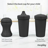 Re-Play Made in USA 10 Oz. Sippy Cups for Toddlers, Pack of 4 - Reusable Spill Proof Cups for Kids, Dishwasher/Microwave Safe - Hard Spout Sippy Cups for Toddlers 3.13" x 6.25", Desert Roses