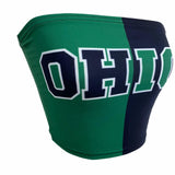 Lojobands Women's Tailgate Outfit College Two Tone Color Block Tube Top Made in USA One Size Fits Most