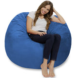 Chill Sack Bean Bag Chair: Giant 4' Memory Foam Furniture Bean Bag - Big Sofa with Soft Micro Fiber Cover - Black