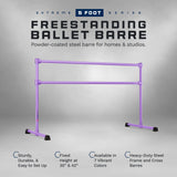 VITA Barre Portable Freestanding Double Ballet Barre, Extreme, Steel | Fixed Height, Made in USA, Home or Gym Exercise Equipment for Kids & Adults | Dance, Fitness, Pilates