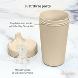 Re-Play Made in USA 10 Oz. Sippy Cups for Toddlers, Pack of 4 - Reusable Spill Proof Cups for Kids, Dishwasher/Microwave Safe - Hard Spout Sippy Cups for Toddlers 3.13" x 6.25", Desert Roses