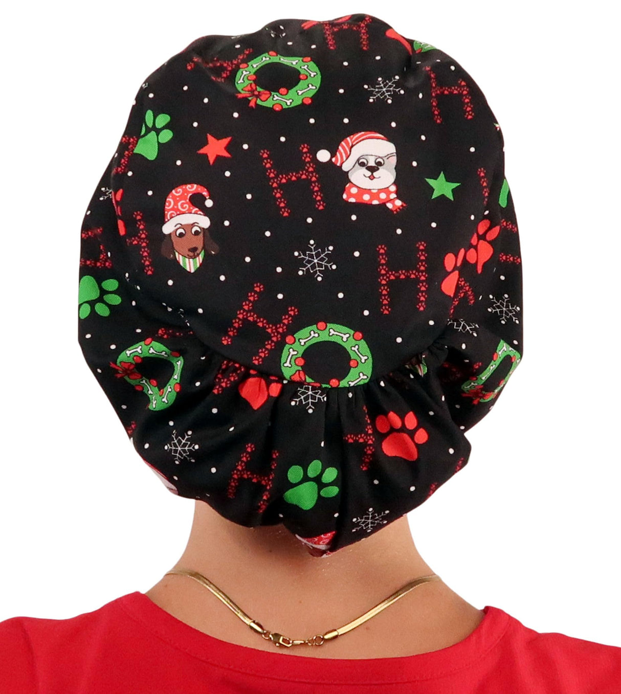 Sparkling EARTH Riley Medical Scrub Caps with Flat Front and Roomy Back - Adjustable Cord Lock Closure - Made in The USA!