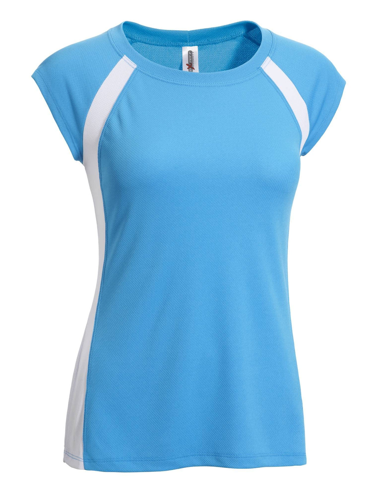 Expert Brand USA-Made Women's Oxymesh Dry Fit Quarter Sleeve Athletic T-Shirt