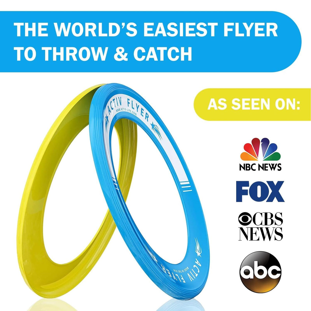 Activ Life Kid’s Flying Rings [2 Pack] They Fly Straight & Don’t Hurt! 80% Lighter Than Standard Frisbees - Replace Screen Time with Healthy Family Fun - Get Outside & Play! Proudly Made in The USA