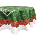 Fabric Textile Products | Football Garland Tablecloth | Game Day Rectangular Tablecloth | 60" x 84" | Machine Washable and Stain-Resistant for Easy Care | Made in The USA