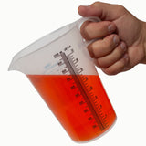 One Gallon 128oz Measure Pitcher - Convenient Conversion Chart - Strong Food Grade - Great for Lawn, Chemicals Pool, Ag, Lye, Home Hobbies, Motor Oil, Fluids - Turnah Precision Products, Made in USA