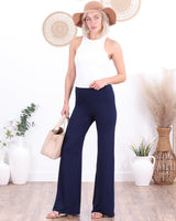 Popana Palazzo Pants for Women Casual Summer Wide Leg Beach Pants Plus Size Made in USA