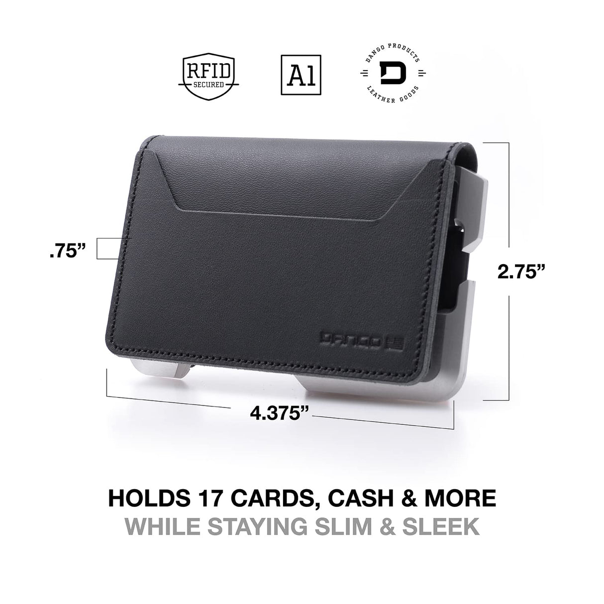 Dango Slim Minimalist Wallet for Men - RFID Blocking - Leather