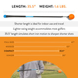 Orange Whip Golf Swing Trainer Aid Patented & Made in USA for Improved Rhythm, Flexibility, Balance, Tempo, and Strength *American Made*