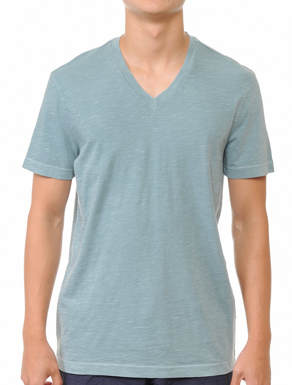 YURO-K Men's Short Sleeve V-Neck T-Shirt Premium Cotton Classic Short Sleeve V-Neck T-Shirt