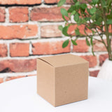 Made in USA 10-Count Recycled Brown Kraft Gift Boxes (5" X 5" X 3") with Tuck Lids for Weddings, Crafting and Baking Packaging Needs