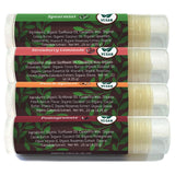 USDA Organic Lip Balm 6-Pack by Earth's Daughter Stocking Stuffers - Fruit Flavors, Beeswax, Coconut Oil, Vitamin E - Best Lip Repair Chapstick for Dry Cracked Lips - Moisturizing Lip Care