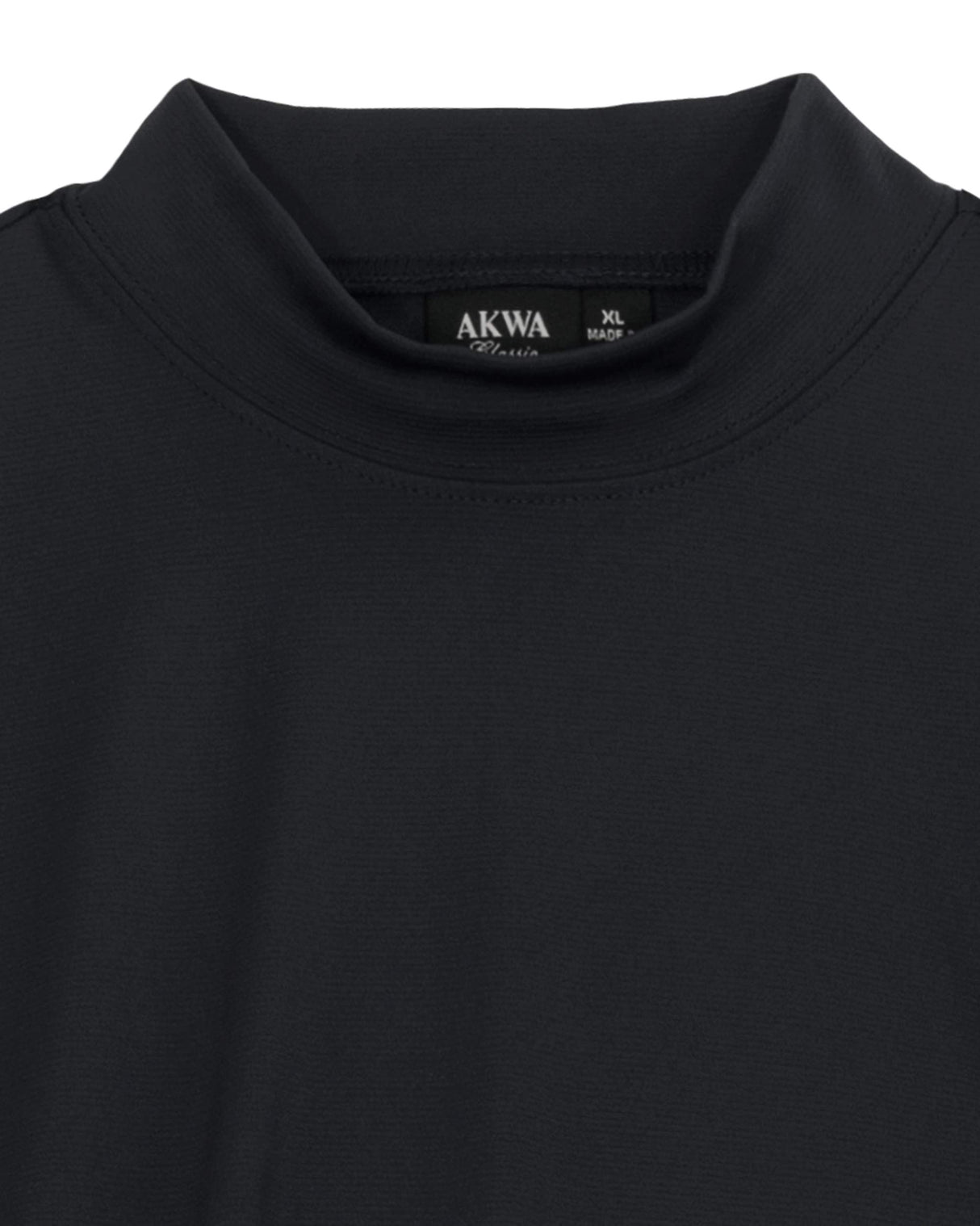 Akwa Men's Moisture Wicking Mock Turtle Tee Made in USA Lightweight Soft T-Shirt Made in USA