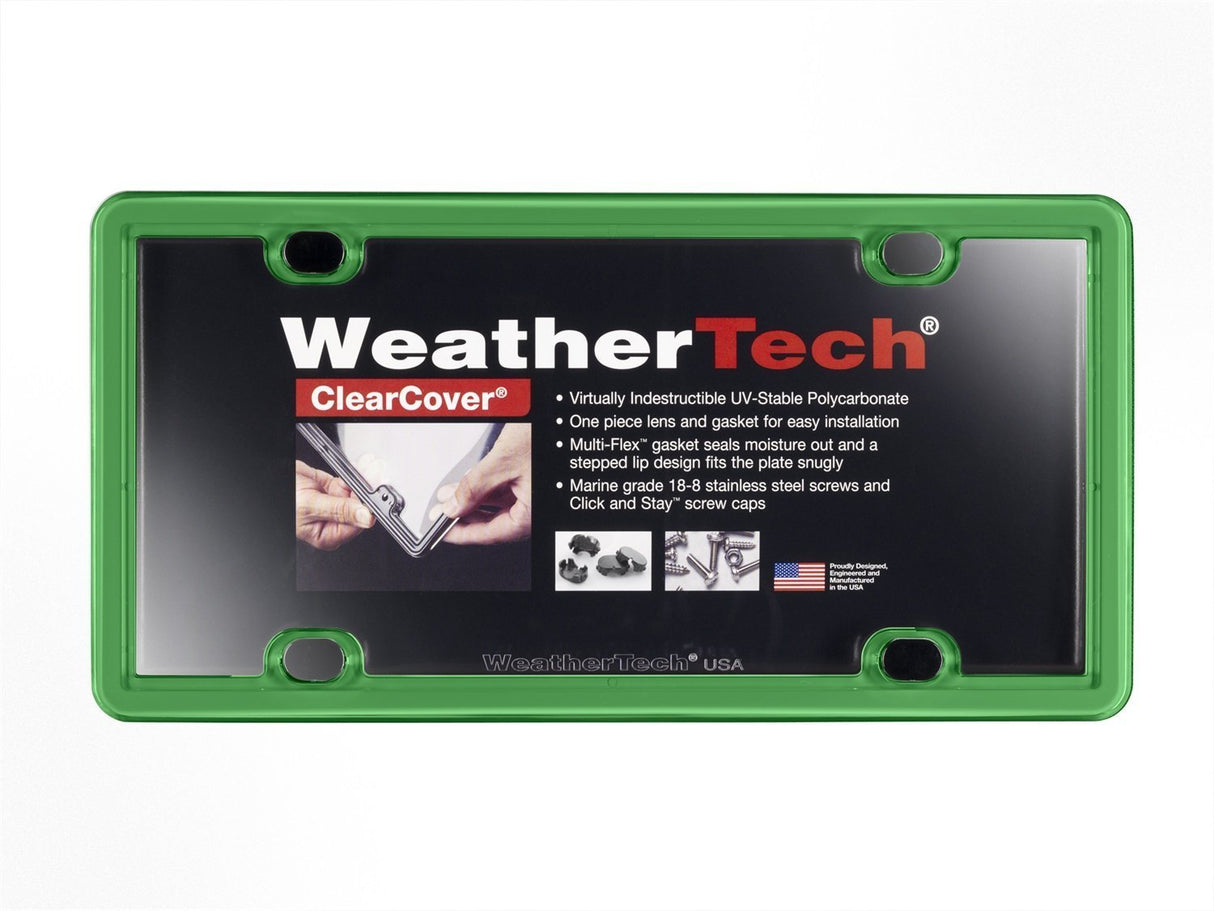 WeatherTech ClearCover License Plate Cover and Frame, Baby Blue