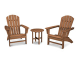 POLYWOOD Nautical 3-Piece Adirondack Chair Set