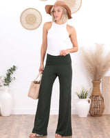 Popana Palazzo Pants for Women Casual Summer Wide Leg Beach Pants Plus Size Made in USA