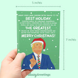 President Donald Trump Funny Christmas Card for Men or Women - Greatest Christmas Ever - Hilarious Holiday Card for Best Friend - Inappropriate Christmas Card - Donald Trump Christmas Card