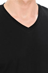 YURO-K Men's Short Sleeve V-Neck T-Shirt Premium Cotton Classic Short Sleeve V-Neck T-Shirt