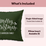 Fabric Textile Products Custom Pillow - USA Made - Christmas Throw Pillows - Personalized Pillows - Christmas Pillow - Personalized Gift - Grandparent & Couples Gifts - Holiday Decor (16"x16")