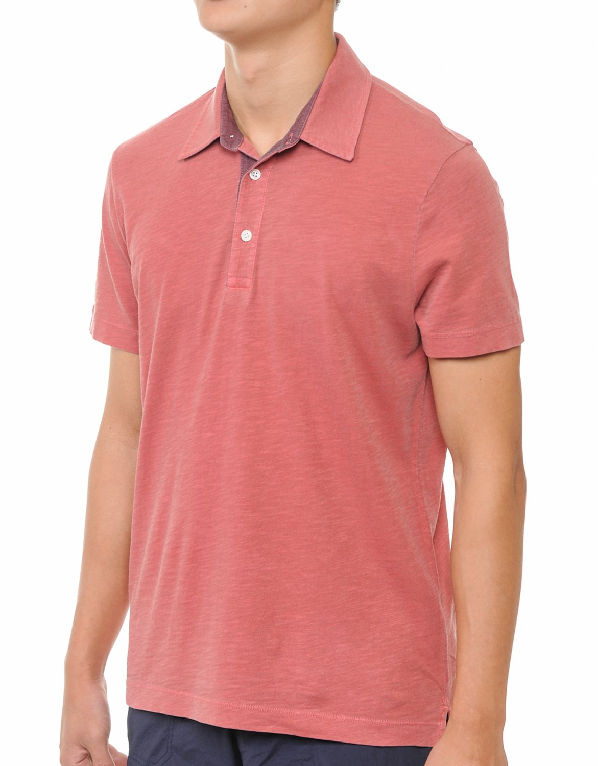 YURO-K Premium Cotton Slub Jersey Short Sleeve Men's Polo T-Shirt with Side Slit Small - XX