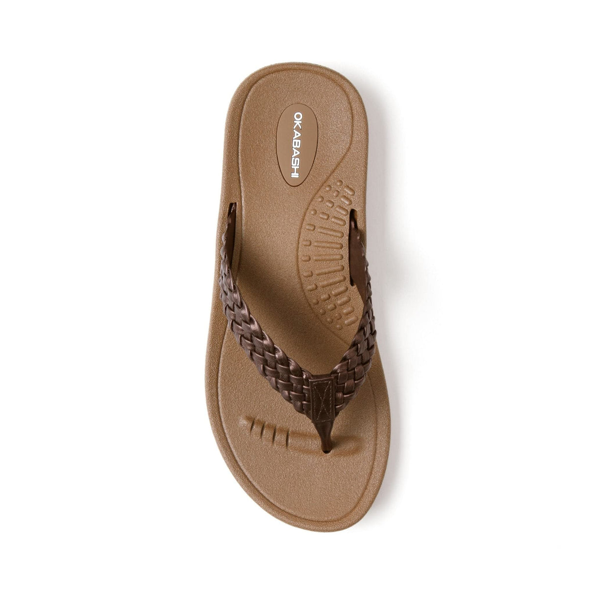 OKABASHI Women's Baha Flip Flop | Contoured Footbed w/Arch Support for All-Day Comfort | Slip-Resistant & Waterproof | Sustainably Made in The USA