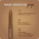 ColourPop Shadow Stix - Cream Eyeshadow Stick with Long-Lasting Color - Multi-Use Cream Makeup with a Built-In Sharpener & Precise Tip for Easy Application - Bare With Me (0.05 oz)